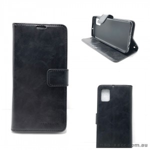 Mooncase Diary Wallet Case For Samsung A51 6.5 inch  A515  Black